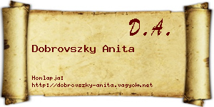 Dobrovszky Anita névjegykártya